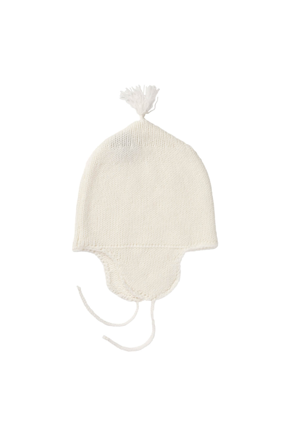 Johnstons of Elgin’s Baby's 1st Cashmere Cardigan in Ecru on a beige background AW21GIFTSET19A
