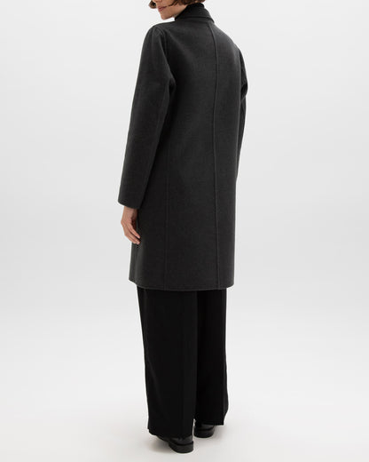 Johnstons of Elgin AW24 Women's Tailoring Charcoal Classic Cashmere Coat TA000520RU6081