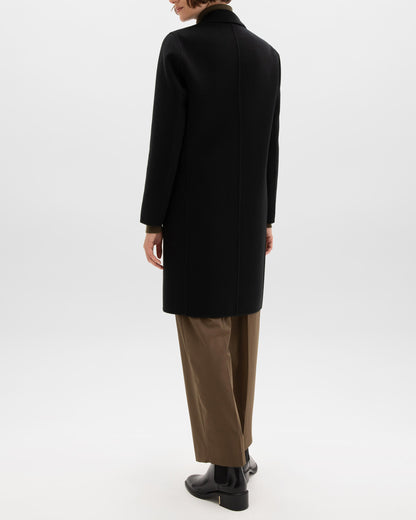 Johnstons of Elgin AW24 Women's Tailoring Black Classic Cashmere Coat TA000520RU6432