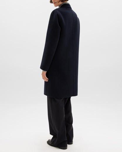 Johnstons of Elgin AW24 Women's Tailoring Navy Classic Cashmere Coat TA000520RU729106