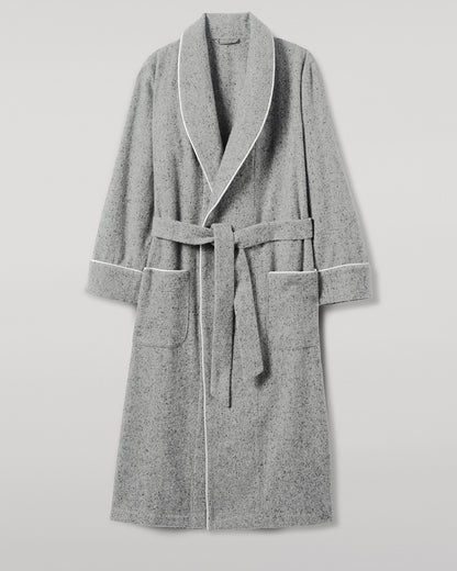 Johnstons of Elgin AW25 Women's Tailoring Light Grey Donegal Donegal Cashmere Dressing Gown TA000529RU7400