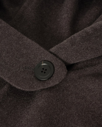 JOHNSTONS OF ELGIN WOMENS HOOLIE DF CM TAILORED HOODED CAPE CHARCOAL GREY 100% CASHMERE TA000677RU6081ONE