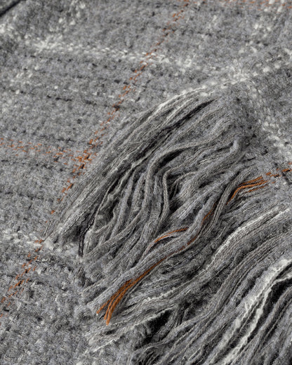 Johnstons of Elgin AW25 Woven Accessories  Grey Texture Cape Details TB000748RU7663ONE