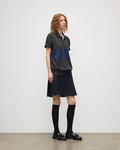JOHNSTONS OF ELGIN LE KILT SHORT NAVY & BLACK KILT TB000845RU7752