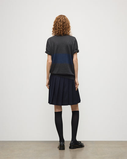 JOHNSTONS OF ELGIN LE KILT SHORT NAVY & BLACK KILT TB000845RU7752