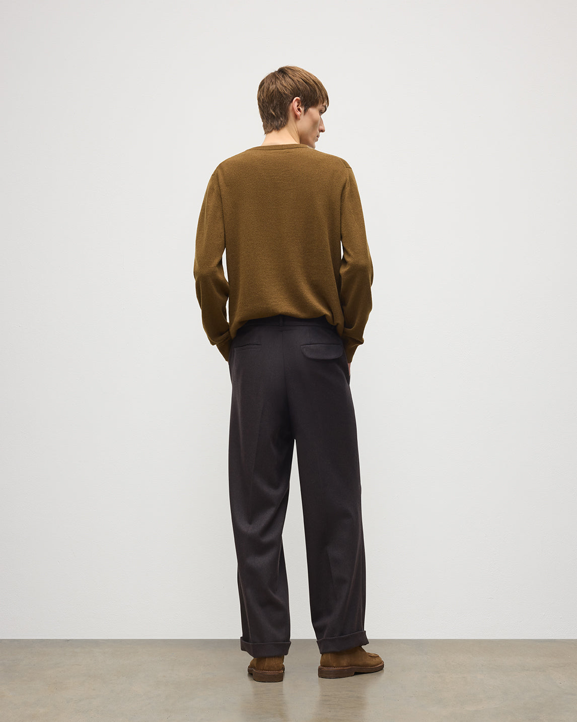 JOHNSTONS OF ELGIN MENS TRAQUAIR CASHMERE TROUSERS 90% WOOL, 10% CASHMERE TB000862RU7867