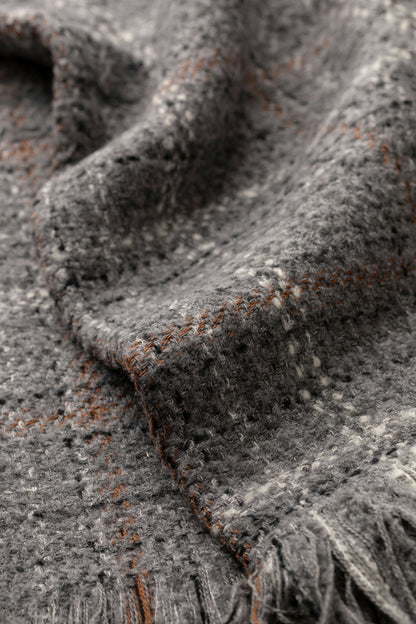 Johnstons of Elgin AW25 Woven Accessories  Grey Texture Cape Details TB000748RU7663ONE