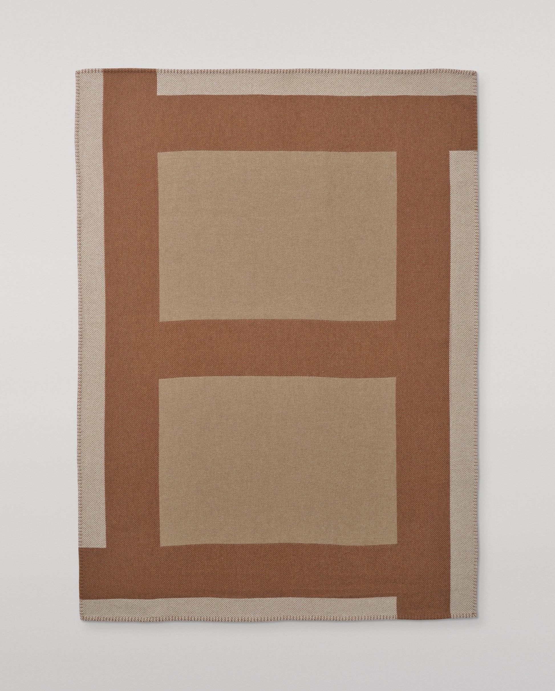 Johnstons of Elgin Geometric Throw in 66% Wool 34% Cashmere, in Contemporary Neutral, Brown and Beige, TB000847RU7764ONE