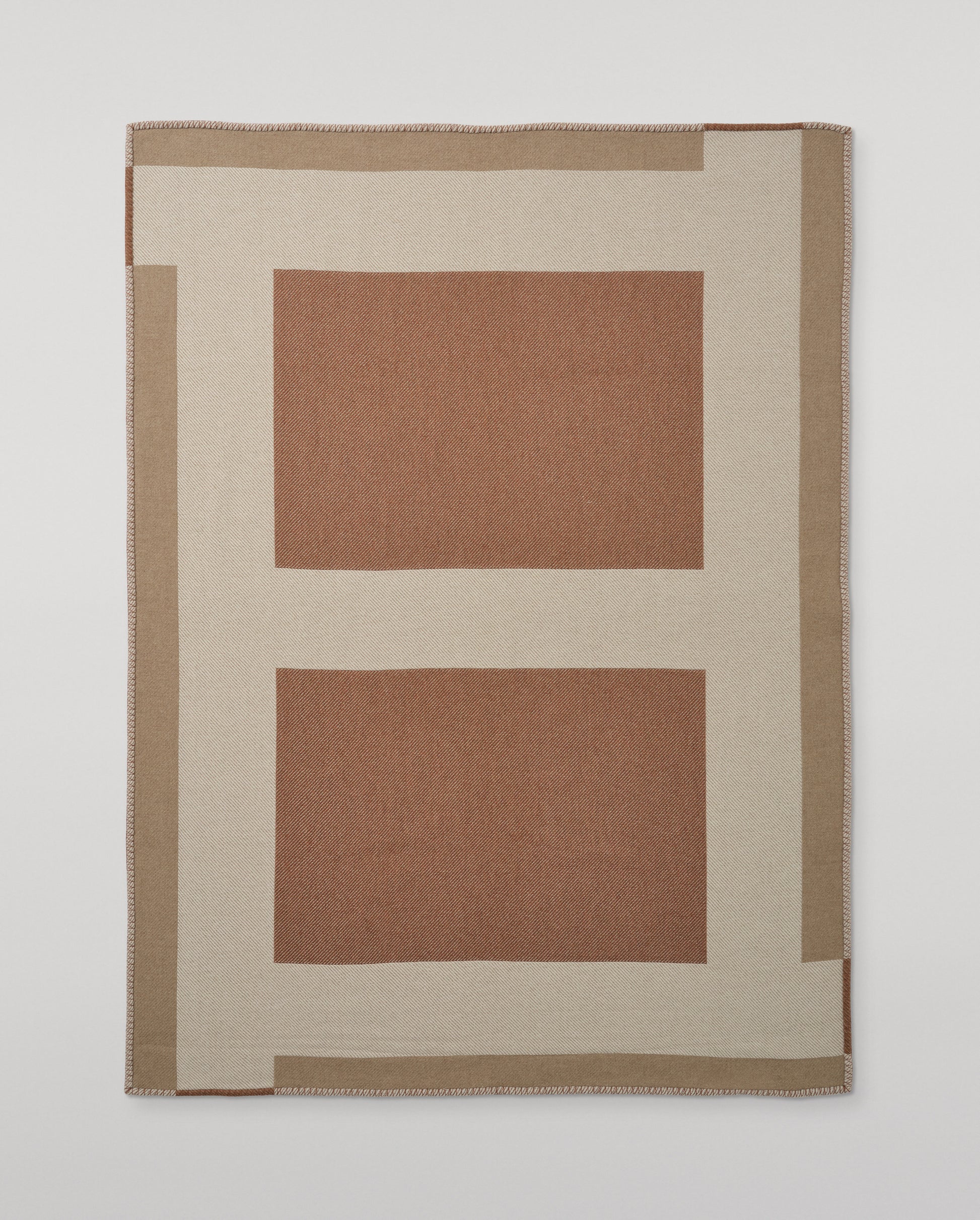 Johnstons of Elgin Geometric Throw in 66% Wool 34% Cashmere, in Contemporary Neutral, Brown and Beige, TB000847RU7764ONE