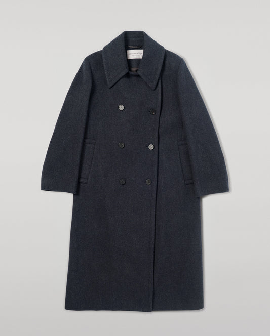 Johnstons of Elgin Women's Tailoring Bottle Dark Twill The Great Coat TD000438RU7672