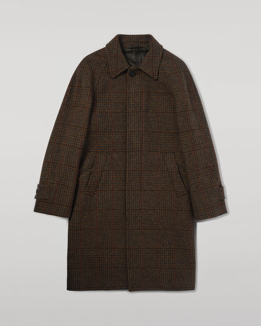 Johnstons of Elgin Men's Tailoring Moorland Glen Urquhart Check The Balmacaan' Coat TD000475RU7677
