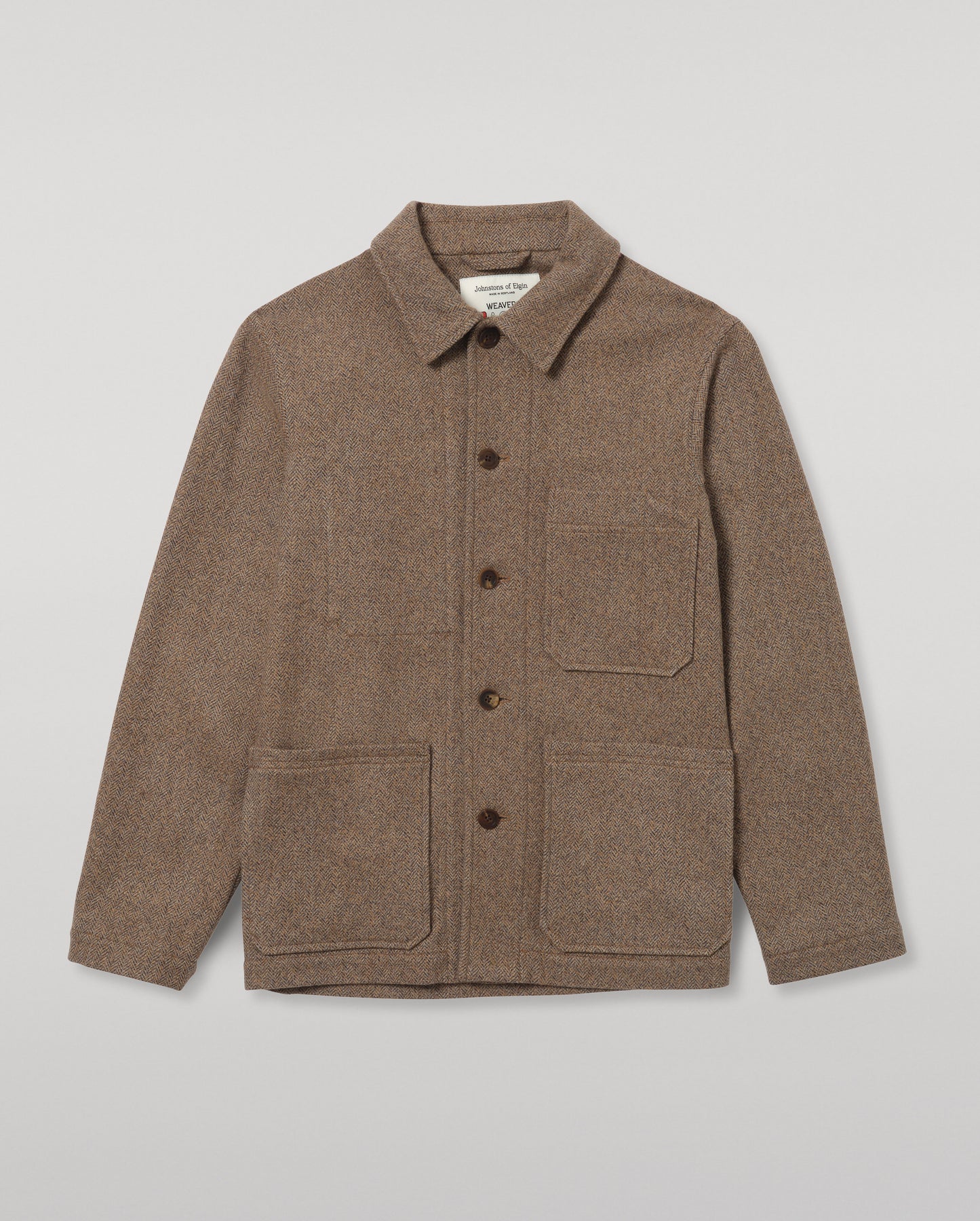 JOHNSTONS OF ELGIN MENS WOOL WEAVERS JACKET 100% WOOL TD000546RU7861