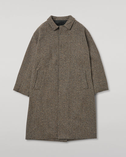 JOHNSTONS OF ELGIN MENS BRODIE WOOL CAR COAT BLUE MARL 100% WOOL UD000542RU7856