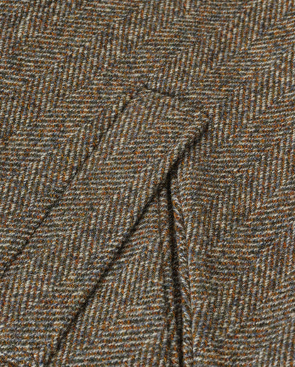JOHNSTONS OF ELGIN MENS BRODIE WOOL CAR COAT BLUE MARL 100% WOOL UD000542RU7856
