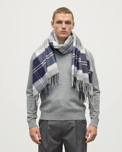 Johnstons of Elgin  Woven Accessory Silver Bannockbane Knockmore Tartan Cashmere Stole WA000056KU0499N/A
