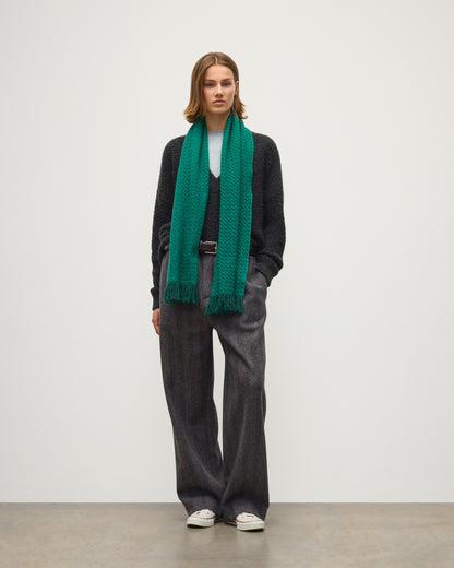 JOHNSTONS OF ELGIN CASHMERE YARROW SCARF GREEN 100% CASHMERE WA002618RU7800ONE