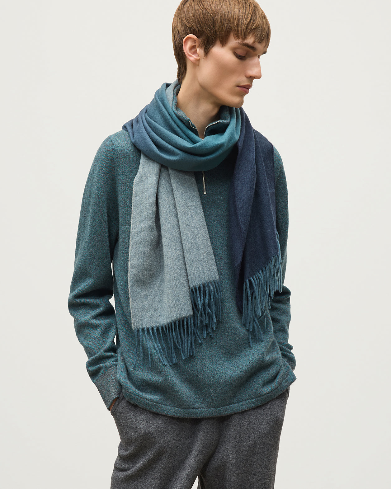 JOHNSTONS OF ELGIN CASHMERE UMBRA STOLE 100% CASHMERE WA002635RU7768ONE