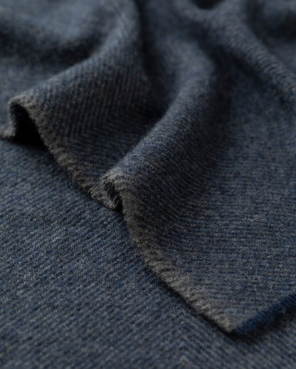 JOHNSTONS OF ELGIN CASHMERE MOUNTAIN TWILL SCARF BLUE 100% CASHMERE WA002645RU7804ONE