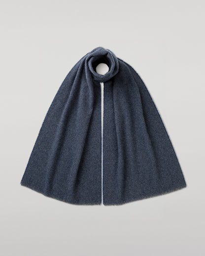JOHNSTONS OF ELGIN CASHMERE MOUNTAIN TWILL SCARF BLUE 100% CASHMERE WA002645RU7804ONE