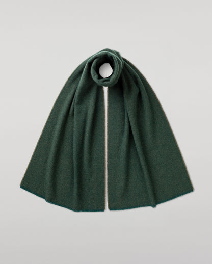JOHNSTONS OF ELGIN CASHMERE MOUNTAIN TWILL SCARF GREEN 100% CASHMERE WA002645RU7806ONE