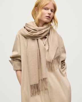 JOHNSTONS OF ELGIN CASHMERE CAPSULE SCARF NATURAL 50% CASHMERE, 50% RECYCLED CASHMERE WA002656RU7816ONE