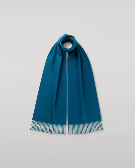 JOHNSTONS OF ELGIN CLASSIC CASHMERE SCARF BLUE 100% CASHMERE WA000016SD5123ONE