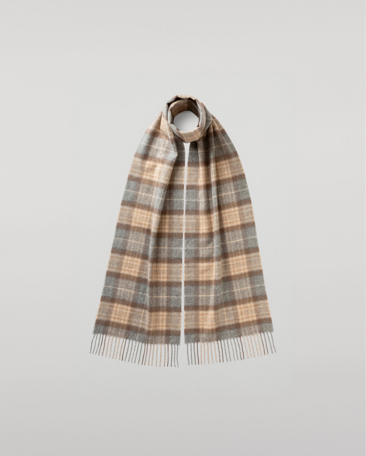 Johnstons of Elgin Woven Accessories Natural MacKellar Natural MacKellar Tartan Cashmere Scarf WA000016KU0542N/A