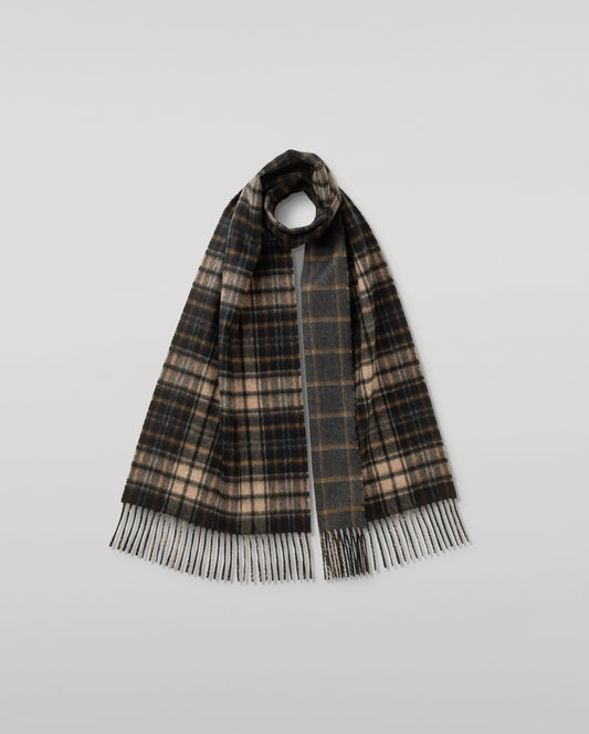 JOHNSTONS OF ELGIN CASHMERE CONTRAST REVERSIBLE SCARF 100% CASHMERE WA000020RU7795ONE