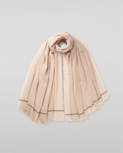 JOHNSTONS OF ELGIN CASHMERE USAN SEMI PLAIN SCARF PINK 100% CASHMERE WA002550RU7758ONE