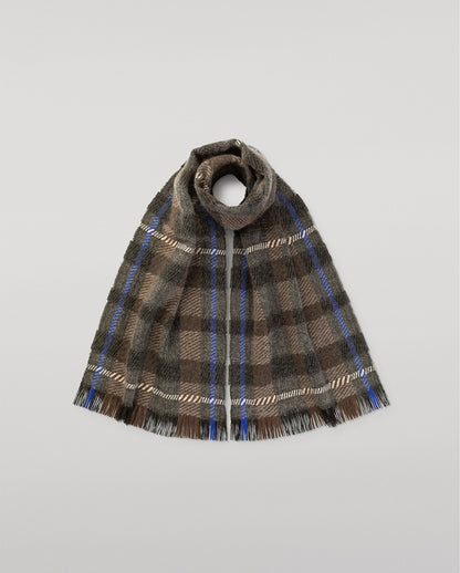 JOHNSTONS OF ELGIN CASHMERE CROWE SCARF DARK GREY 100% CASHMERE WA002615RU7819ONE