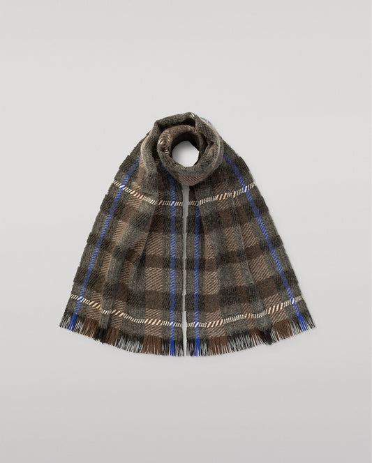 JOHNSTONS OF ELGIN CASHMERE CROWE SCARF DARK GREY 100% CASHMERE WA002615RU7819ONE