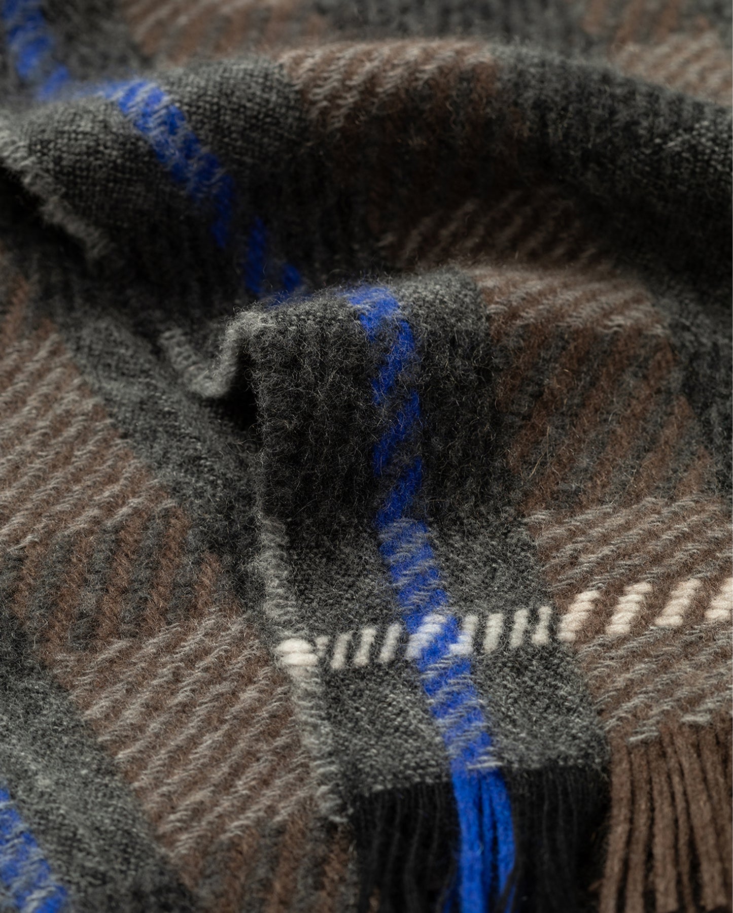 JOHNSTONS OF ELGIN CASHMERE CROWE SCARF DARK GREY 100% CASHMERE WA002615RU7819ONE