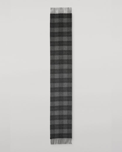 JOHNSTONS OF ELGIN CASHMERE VINTAGE CHECK SCARF GREY 100% CASHMERE WA002634RU7780ONE