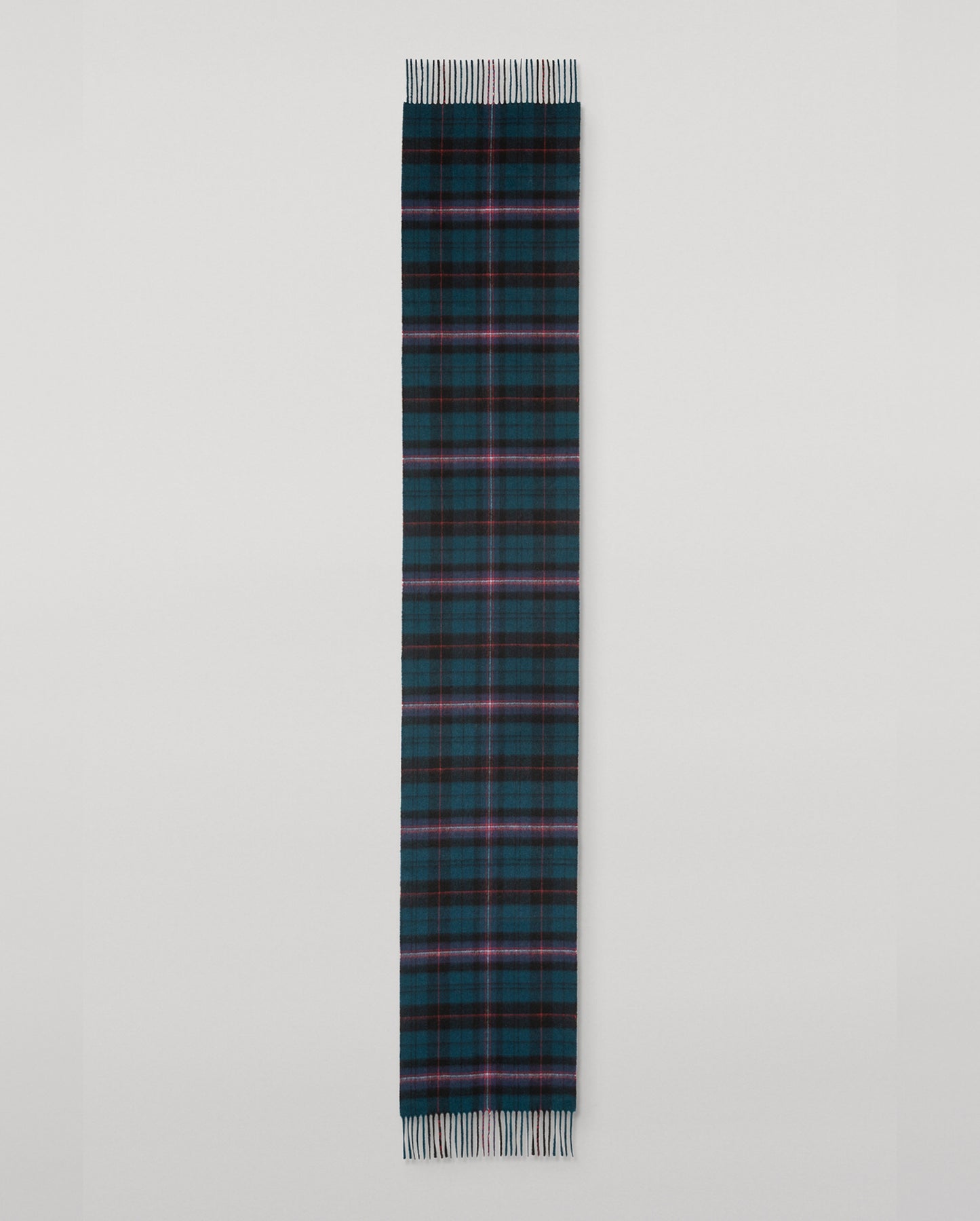 JOHNSTONS OF ELGIN CASHMERE PLAID SCARF BOTTLE GREEN 100% CASHMERE WA002634RU7790ONE