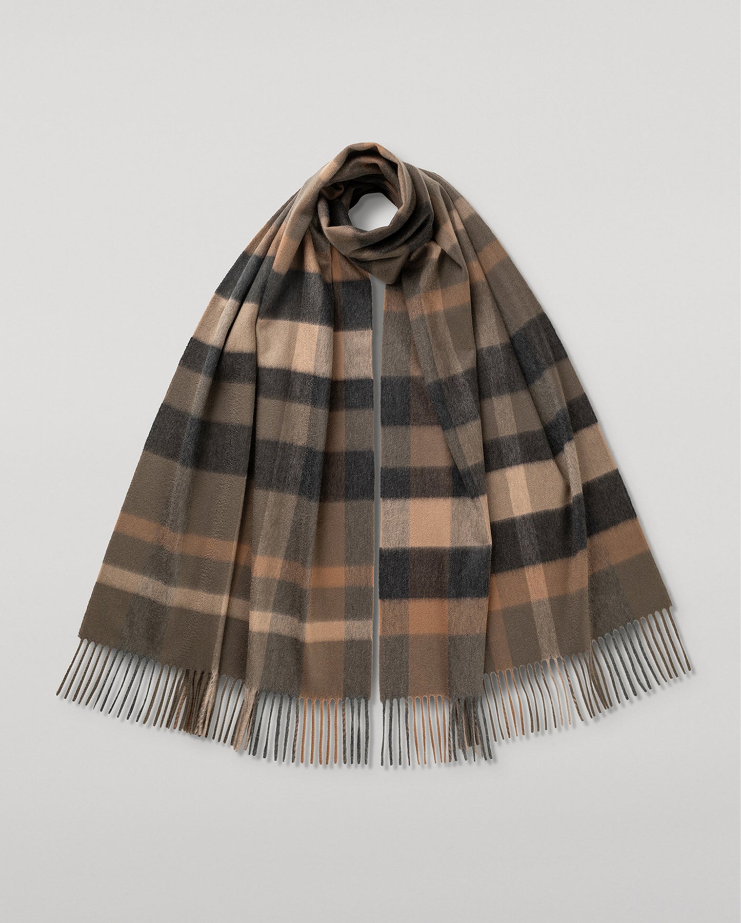 JOHNSTONS OF ELGIN CASHMERE MULTI CHECK SCARF 100% CASHMERE WA002635RU7754ONE
