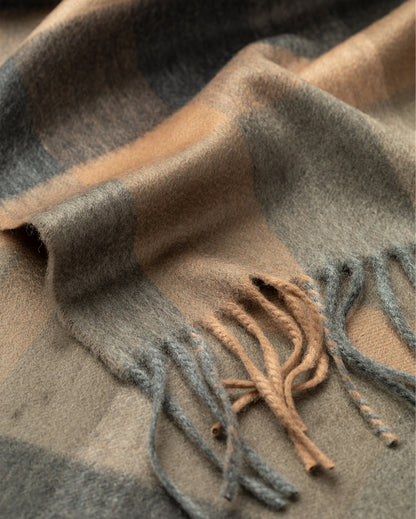 JOHNSTONS OF ELGIN CASHMERE MULTI CHECK SCARF 100% CASHMERE WA002635RU7754ONE