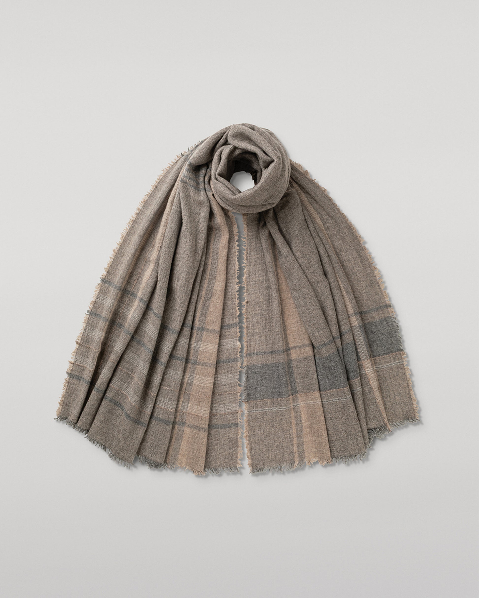 JOHNSTONS OF ELGIN CASHMERE GULLANE STOLE NATURAL 100% CASHMERE WA002642RU7772ONE