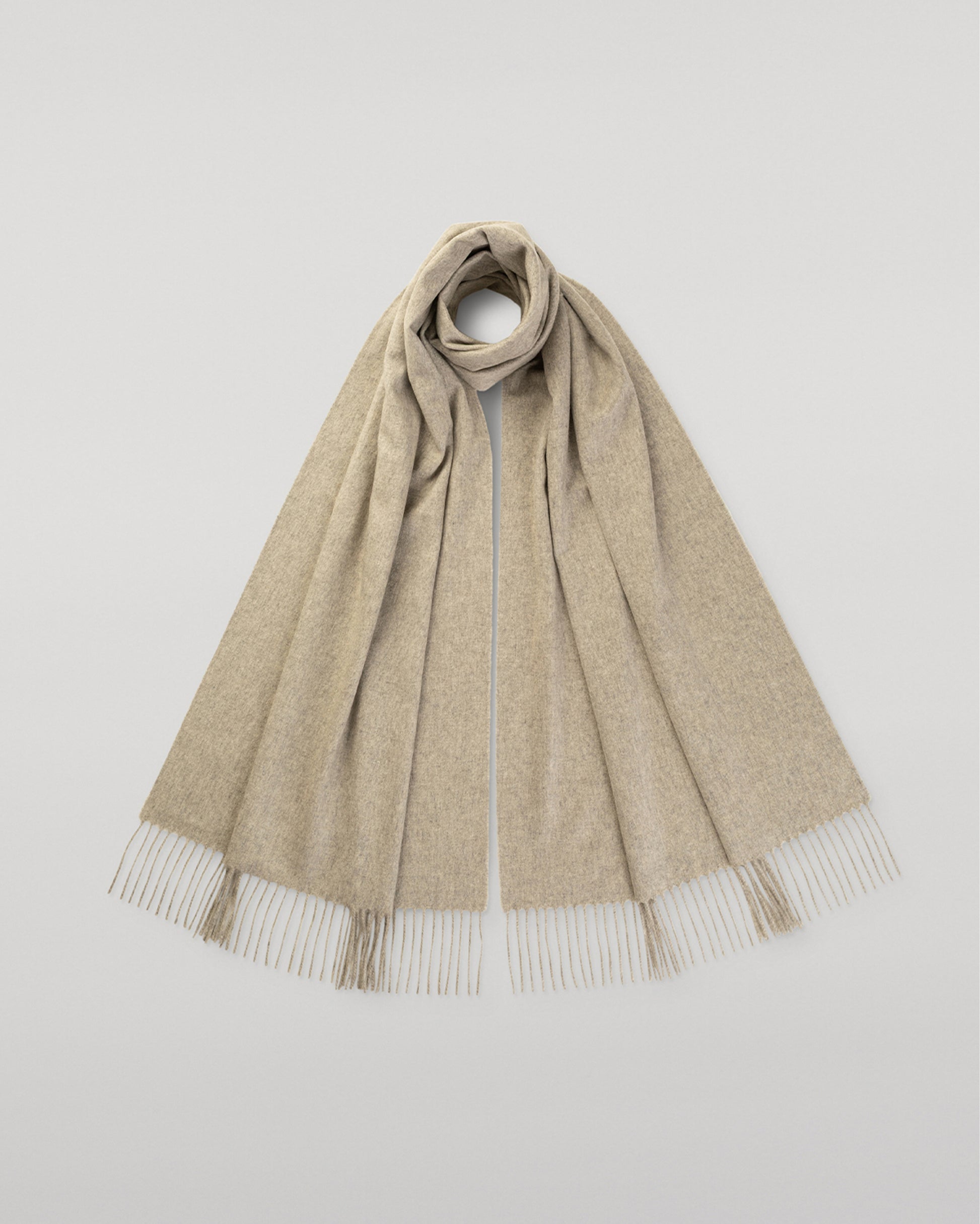 JOHNSTONS OF ELGIN CASHMERE CAPSULE SCARF GREY 50% CASHMERE, 50% RECYCLED CASHMERE WA002655RU7815ONE