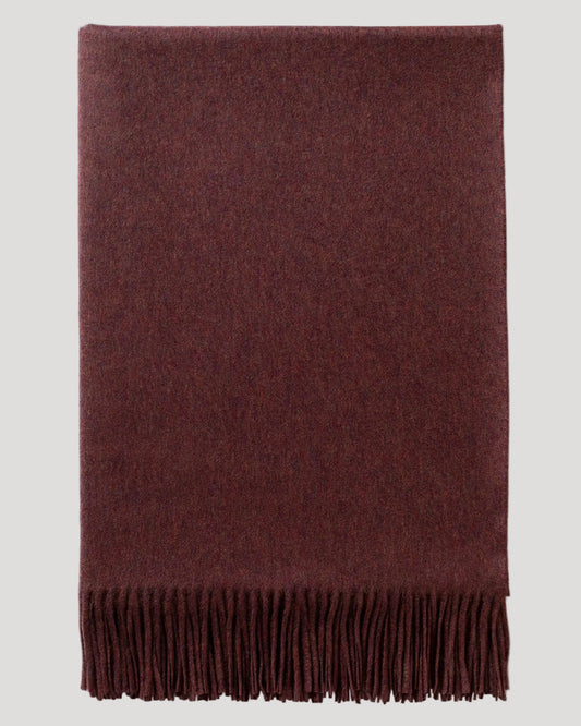 2025 Johnstons of Elgin Interiors Collection Damson Cashmere Throw on a white background  WA000055HE7062ONE