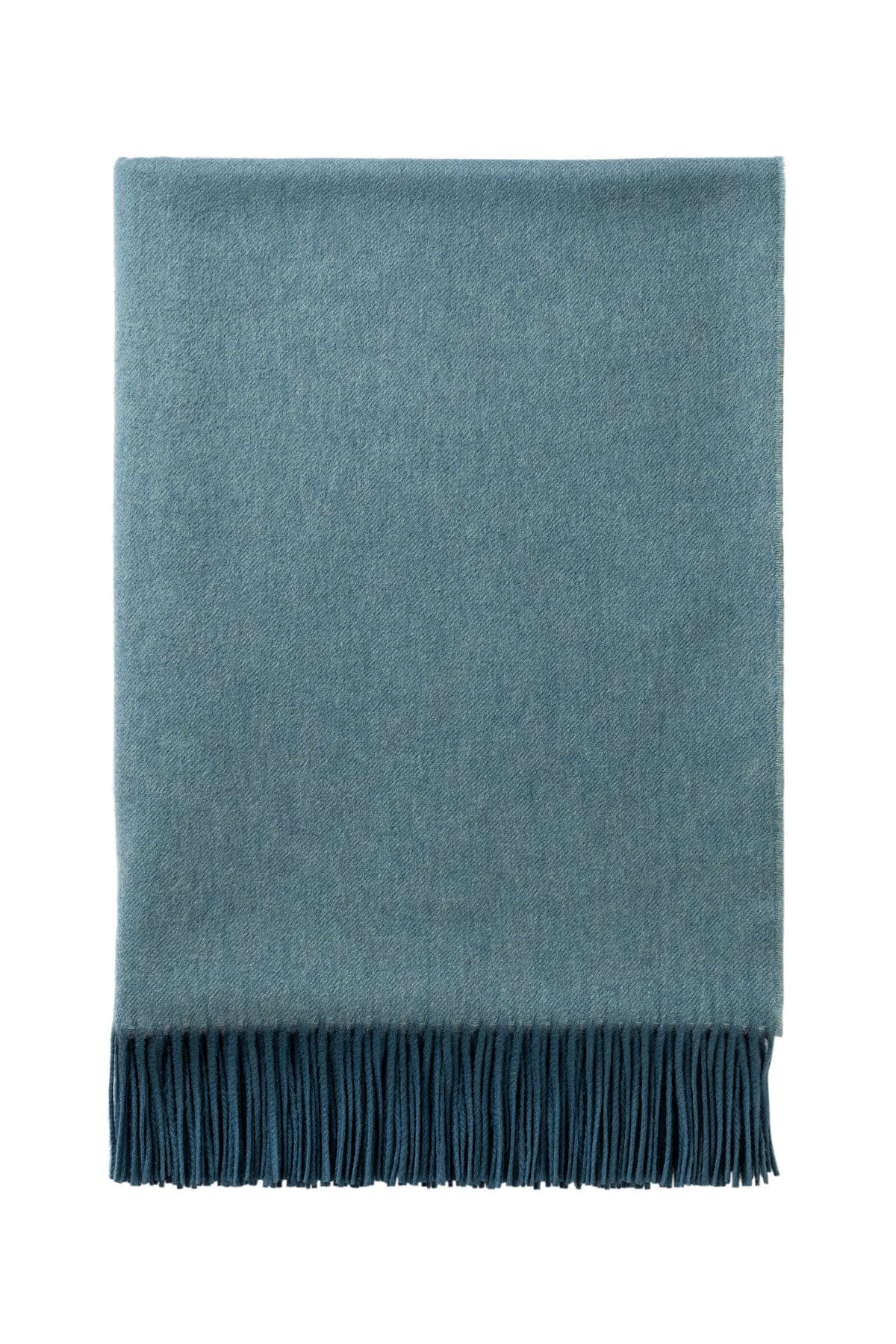 2025 Johnstons of Elgin Interiors Collection Seascape & Navy Ombré Cashmere Throw on a white background  WA000055RU7686ONE