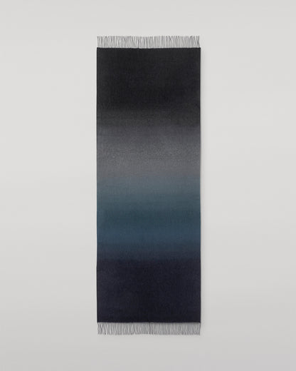 JOHNSTONS OF ELGIN UMBRA OMBRE STOLE BLACK & NAVY 100% CASHMERE WA000056RU7302ONE