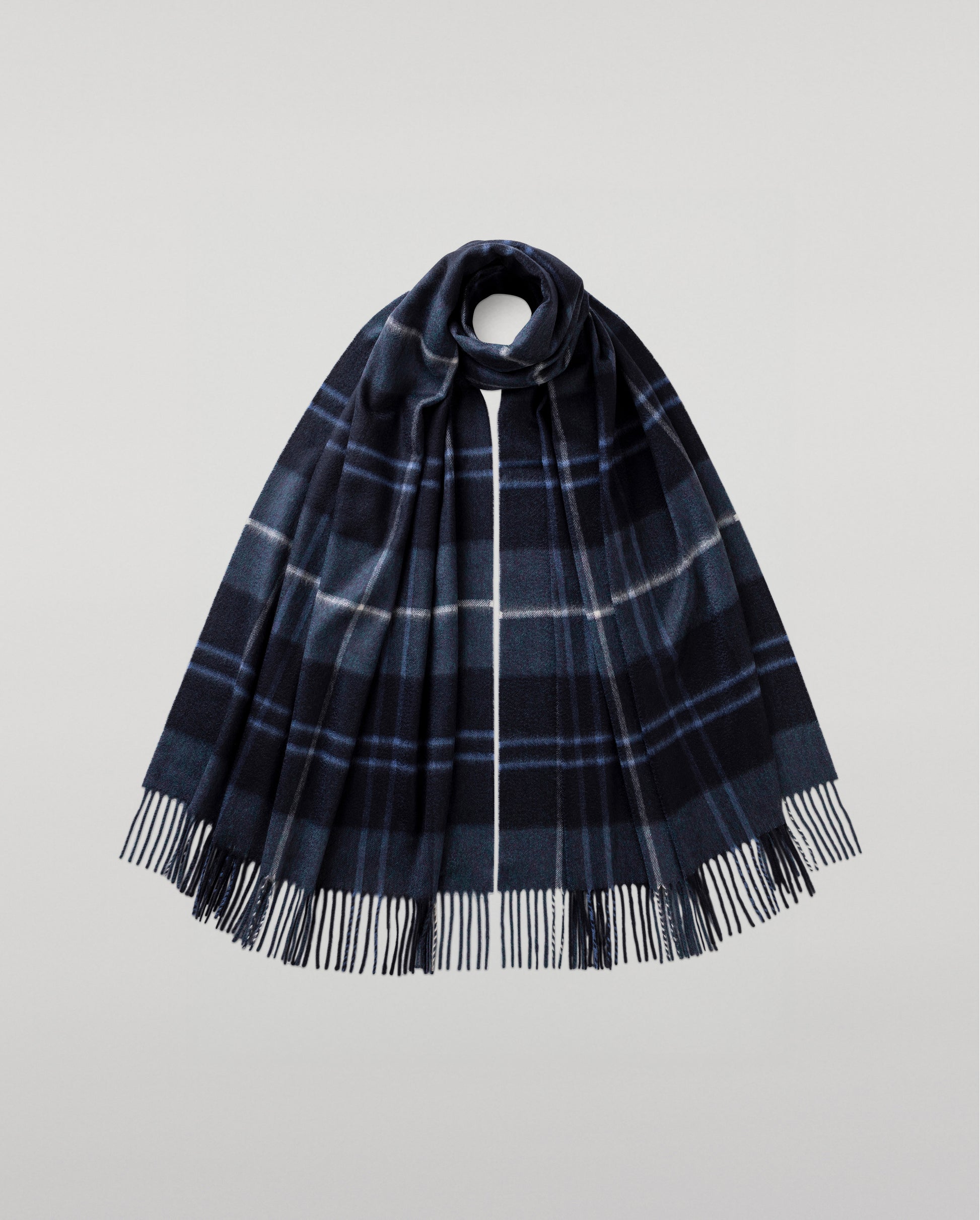 Johnstons of Elgin Woven Accessories Fife Modern Tartan Cashmere Stole WA000056RU7694ONE