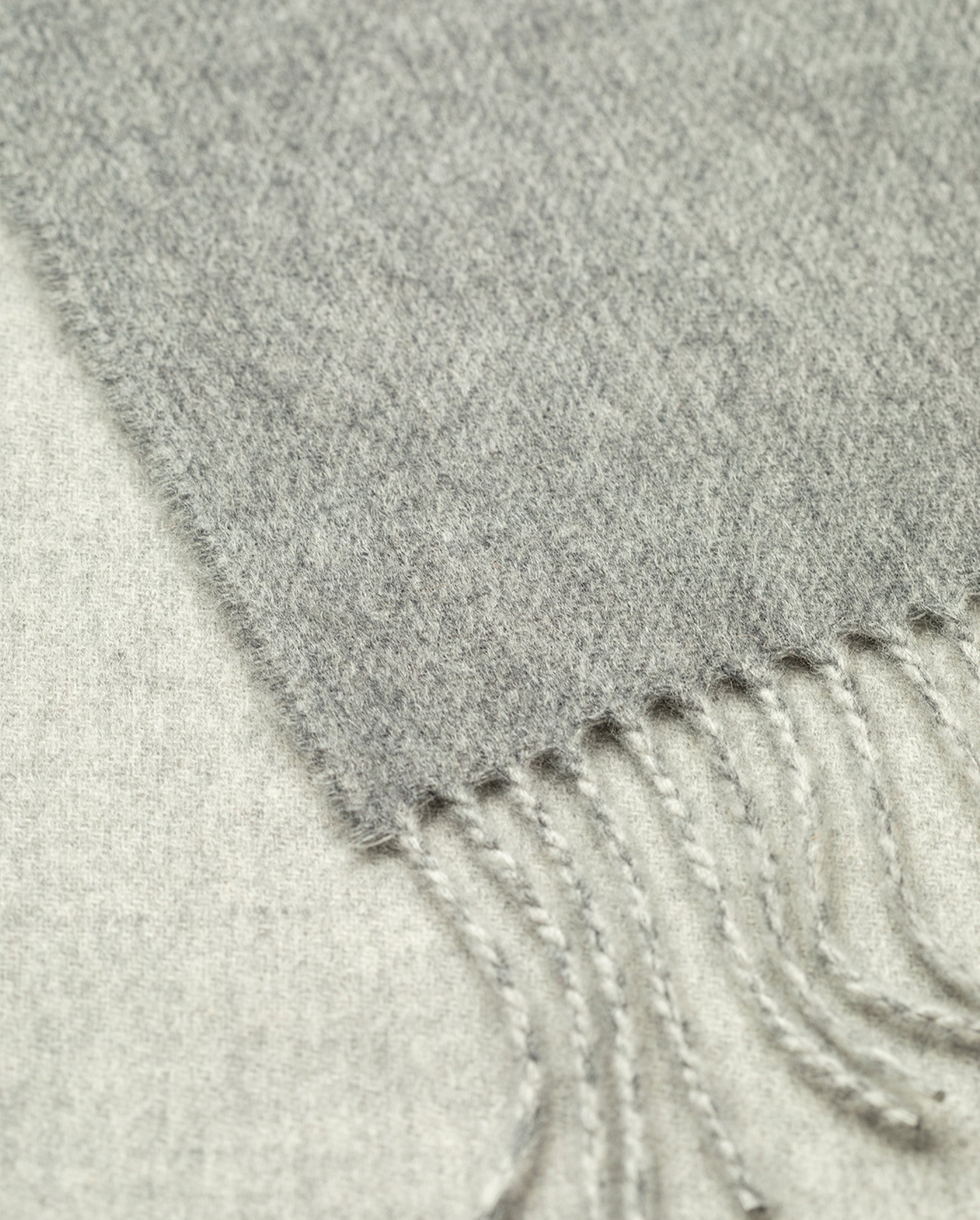 JOHNSTONS OF ELGIN CASHMERE CONTRAST REVERSIBLE STOLE GREY 100% CASHMERE WA000585RU7785ONE