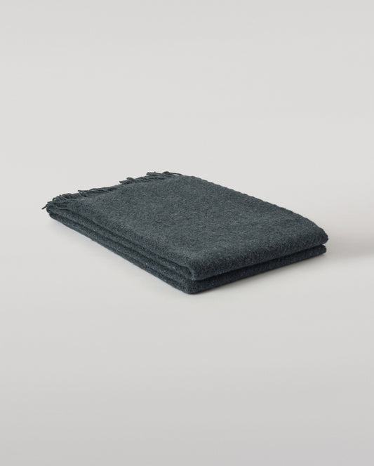Johnstons of Elgin Lofty Cashmere Blanket in Storm Blue WAC02308RU7654ONE