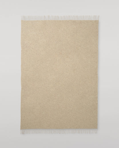 Johnstons of Elgin Lofty Twill Cashmere Blanket in Natural WAC02308RU7655ONE