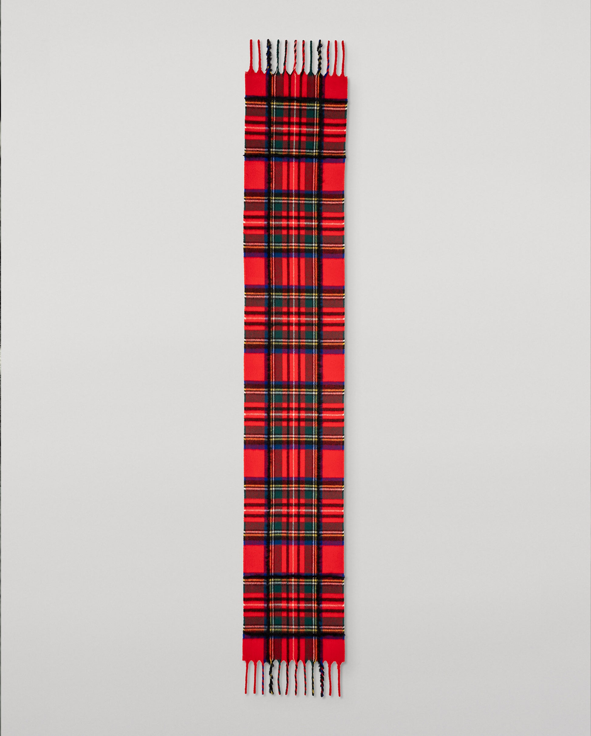 JOHNSTONS OF ELGIN MACH TARTAN SCARF DARK RED 95% WOOL 4% CASHMERE 1% SILK WB002970RU7831ONE