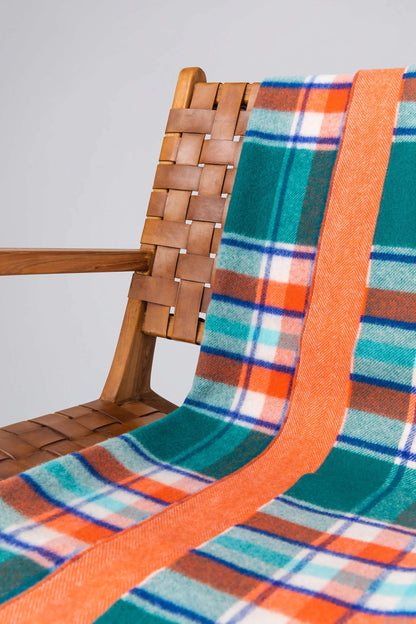 Johnstons of Elgin 2024 Blanket Collection Check & Herringbone Vibrant Double Face Lambswool Throw WD000021RU7465ONE
