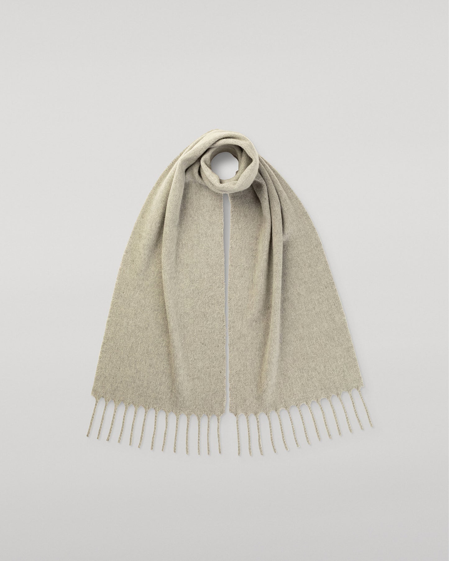 JOHNSTONS OF ELGIN MACH SCARF LIGHT GREY 100% WOOL WD002011HA0200ONE