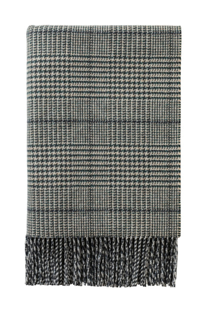 2025 Johnstons of Elgin Interiors Collection Bottle Tweed Glen Check Wool Throw on a white background  WDC01930RU7652ONE