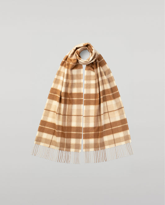 Johnstons of Elgin Vicuna  Check Cashmere & Vicuña Scarf WV000012RU6367N/A